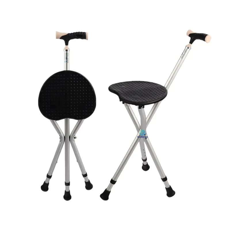 C19 Factory price selling high quality smart seat folding cane suitable for disabled elderly