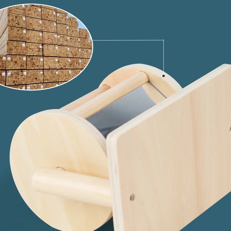 Developing Intelligence wooden spinning drum children early learning colorful wood music drum Montessori baby educational toy