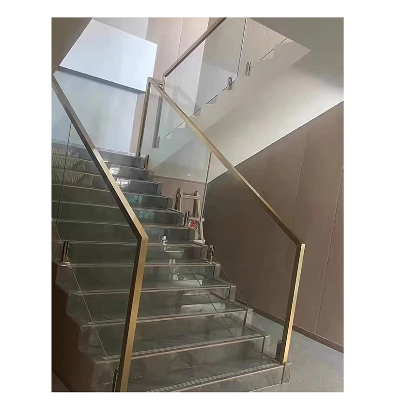Crewell Tempered Glass Easy to Install Glass Balcony Frameless Glass Railing Balustrade