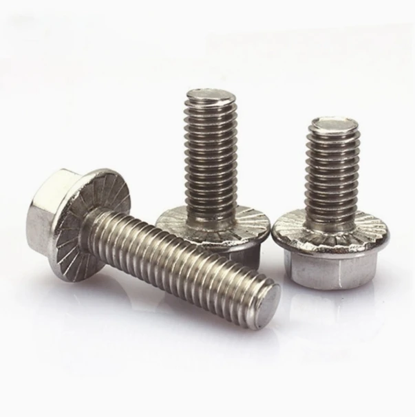 Full Thread Metric DIN6921 Hex Flange Bolt Fasteners Grade 10.9 Color Galvanized Steel with Zinc and Plain Finish