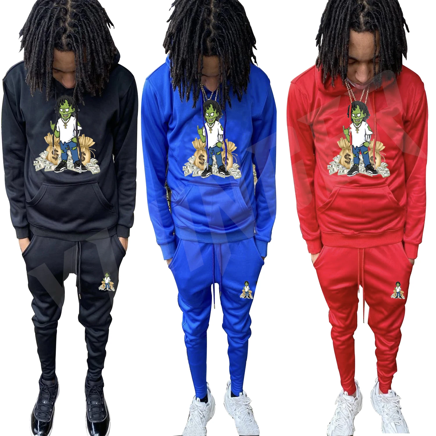 Factory OEM High Quality Stylish online men tracksuit Custom logo embroidery sweatsuit jogger suit men tracksuit set