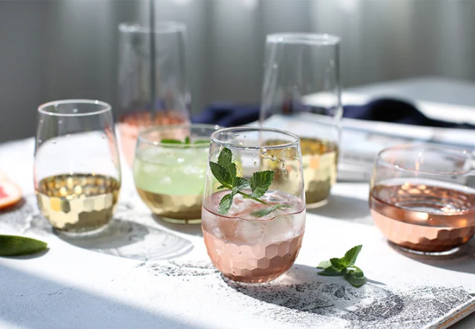 
Nordic simple grinding engraved gold glass daily milk breakfast cup glass cup 