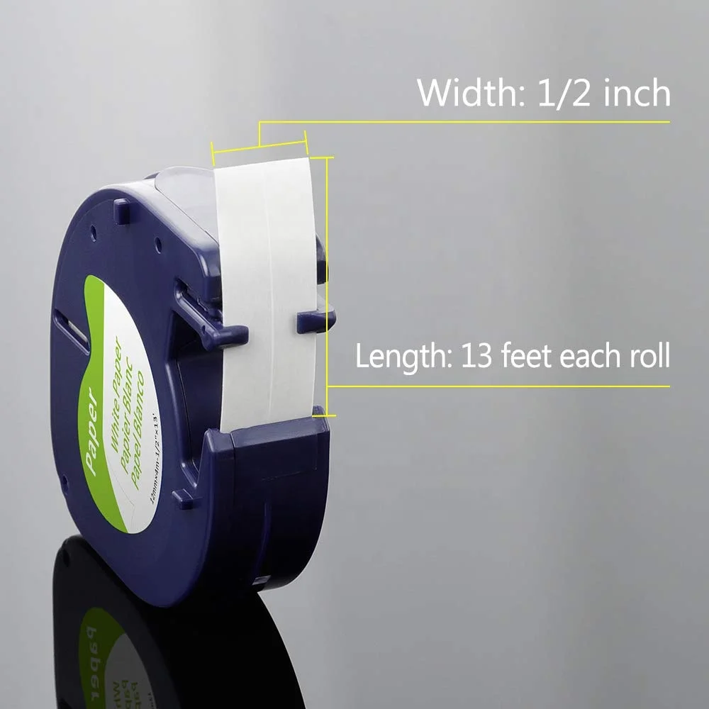  Orison Dymo Letratag Label Tapes Black on White 91200/91330/91220/59421 S0721510 Paper