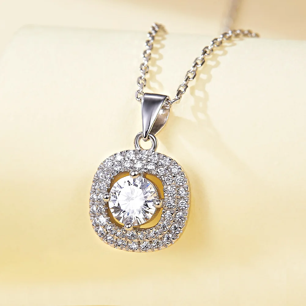 Vana Sterling Silver 925 Jewellery Custom Pink Colored Gemstone Sparkling CZ Cubic Zircon Pendant S925 Necklace Jewelry Set