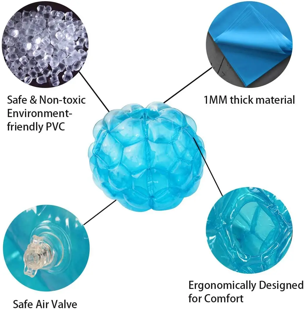 36inch Adult PVC Body Zorb Bumper Ball Suit Inflatable Bubble Football Soccer Ball