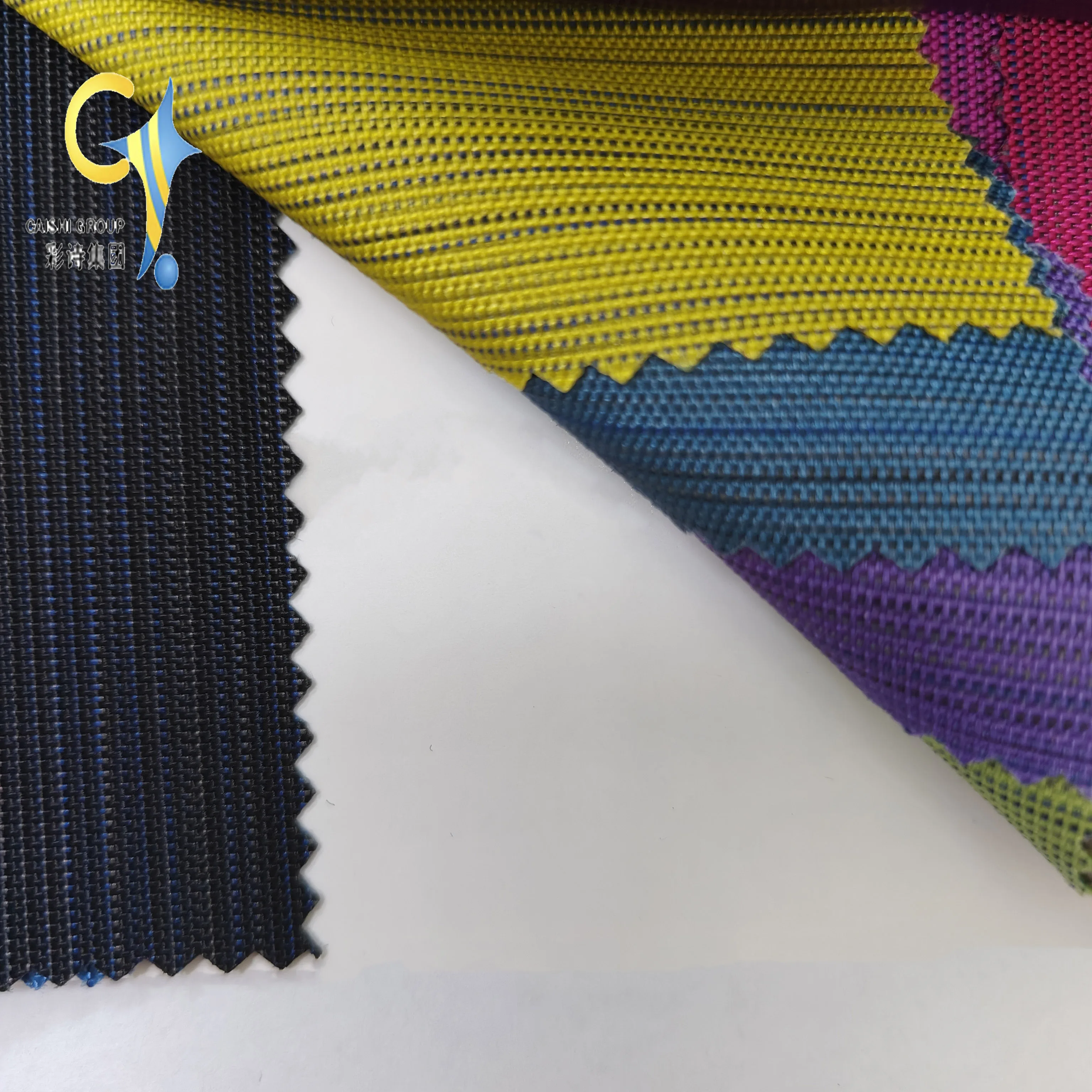 China Factory Customized 100% nylon WR  ZY-837 400D jacquard with PU coated for bag Luggage Outdoor oxford fabric