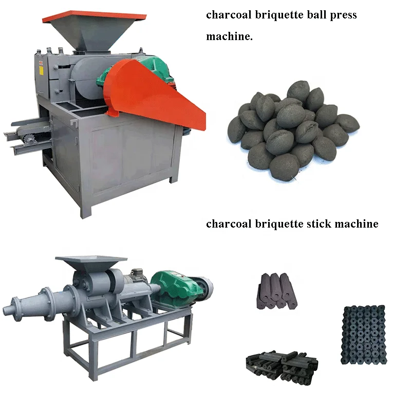 Customized briquette making machine rice husk sawdust charcoal briquette machine factory sale ball press briquette machine