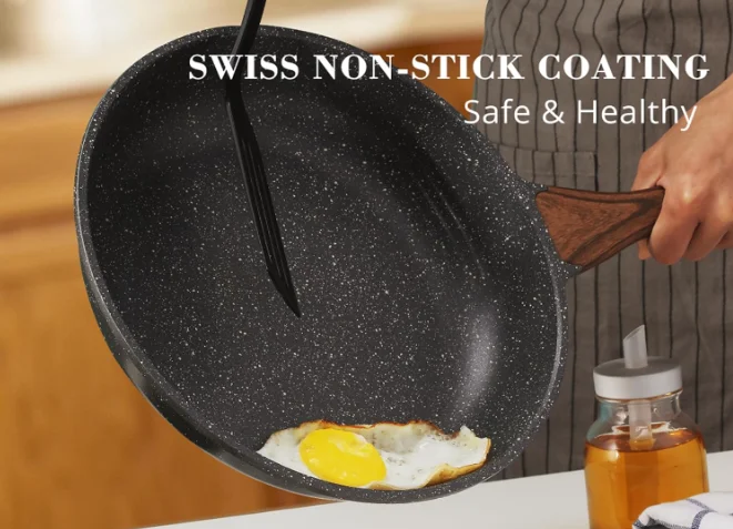 High quality best price kitchenware nonstick aluminium convenient cooking pan cookware frying pan