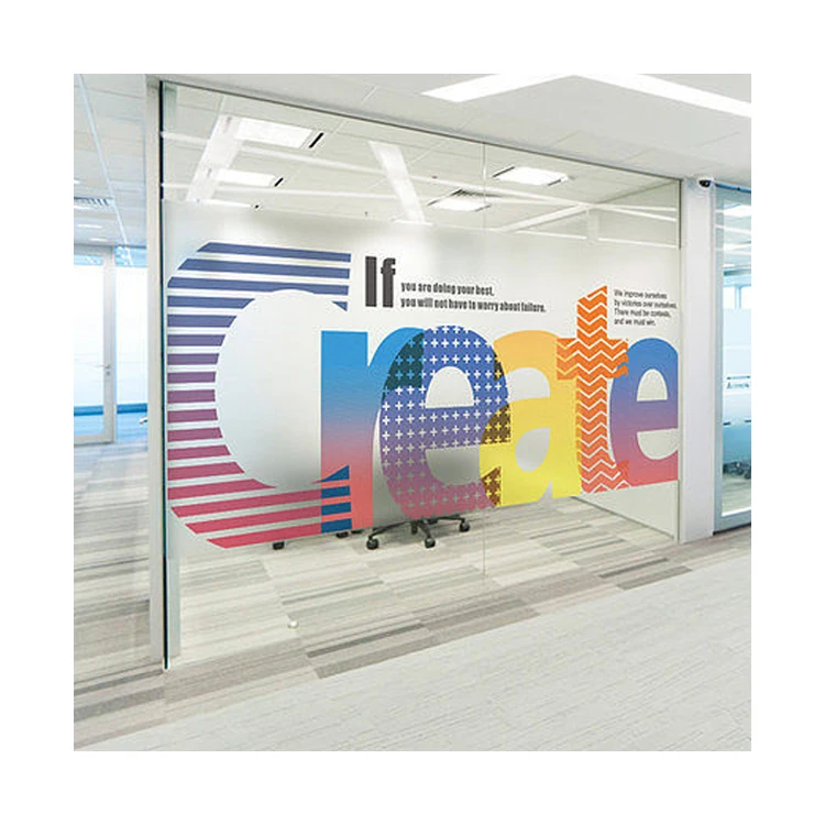 factory direct sale Outdoor shopping mall glass door frosted sticker Blackout glass sticker Frosted self-adhesive with adhesive