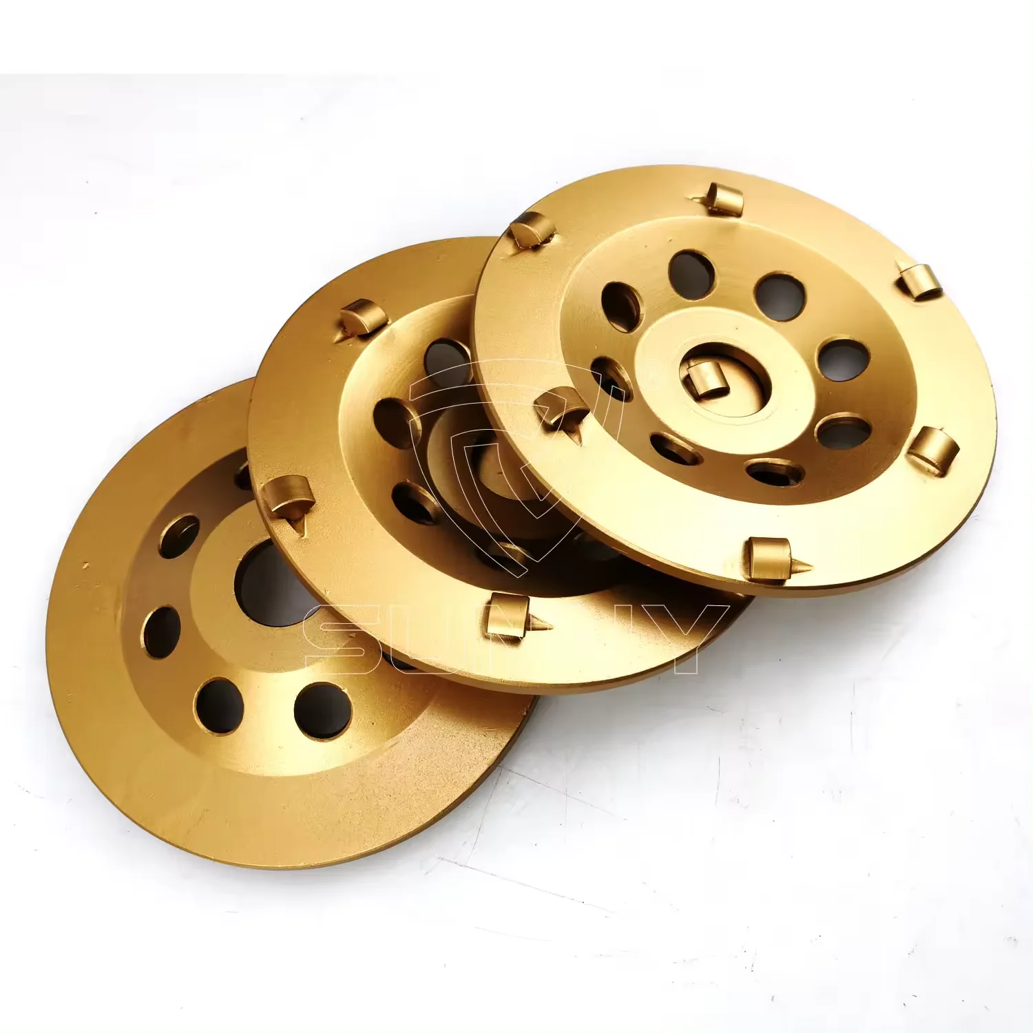 Top quality oem custom 125mm PCD grinding cup wheel 1/4 spots premium diamond grinding tools for floor