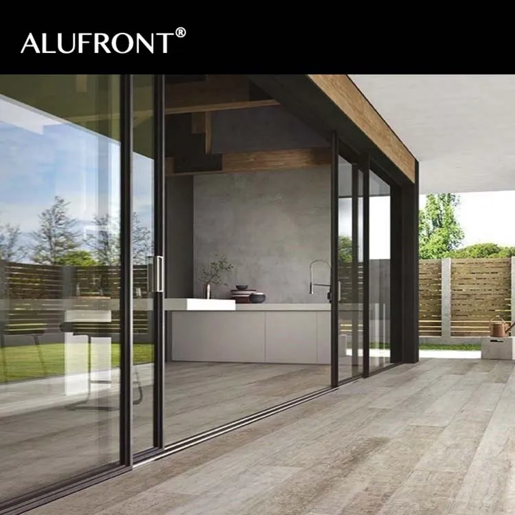 Double Glass Aluminum Thermal Insulation Sliding Door for Foreign Trading