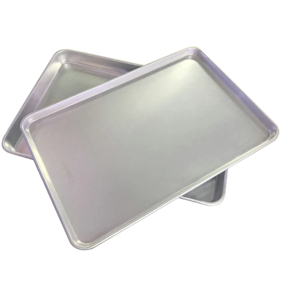 
Amazon hot selling Food Grade Aluminum Cookie Pan Metal Baking Tray Microwave Oven Tray 