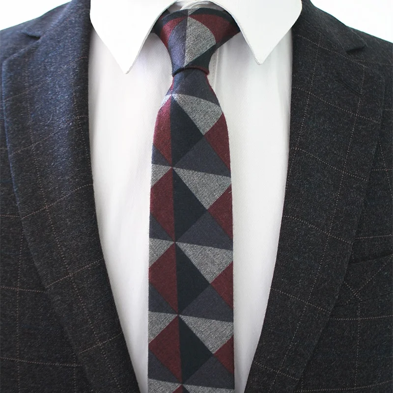 Оптовая продажа, элегантный деловой Повседневный шерстяной галстук для мужчин, мужские галстуки