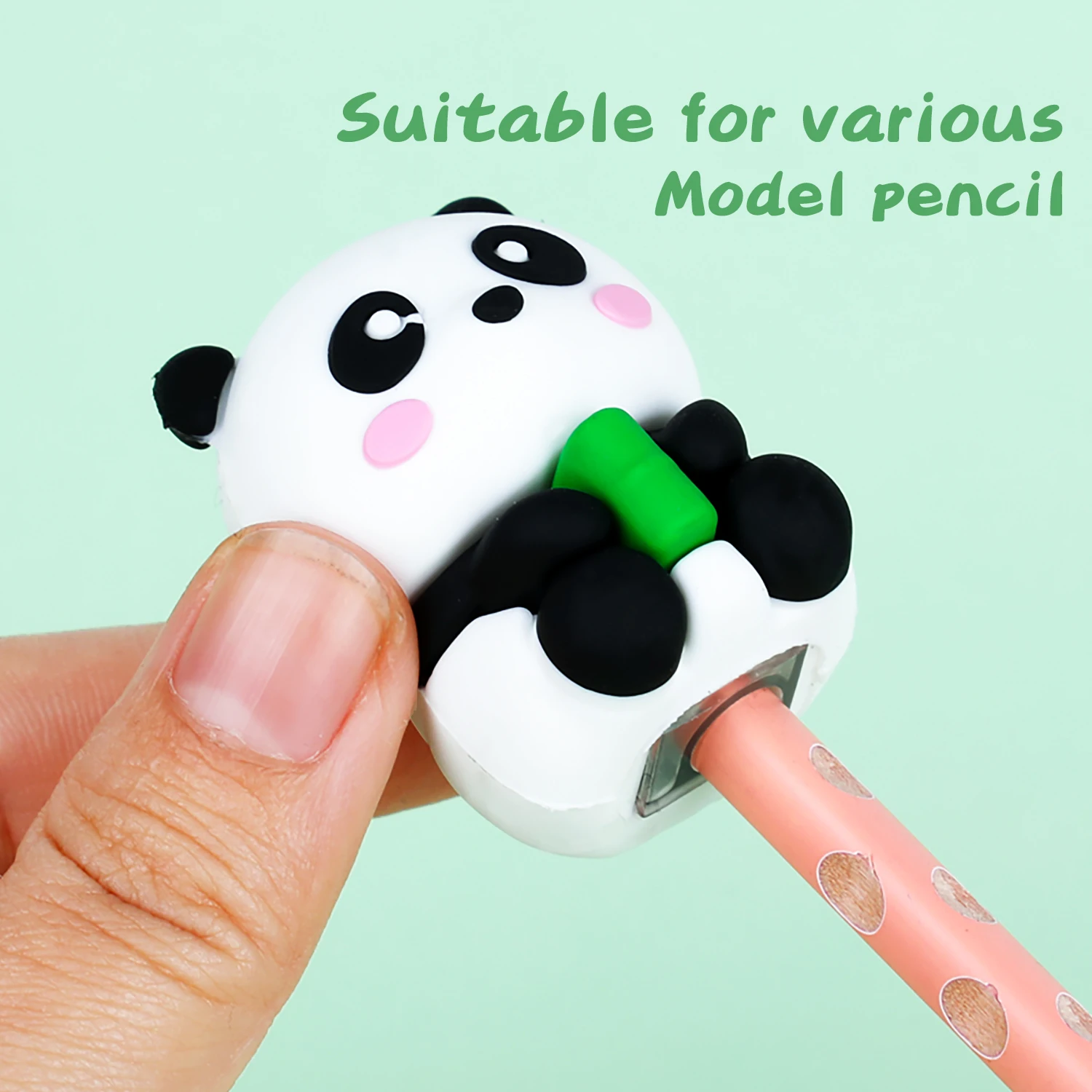 Creative cartoon pencil sharpener small cute Panda shape children student stationery pencil sharpener for kids