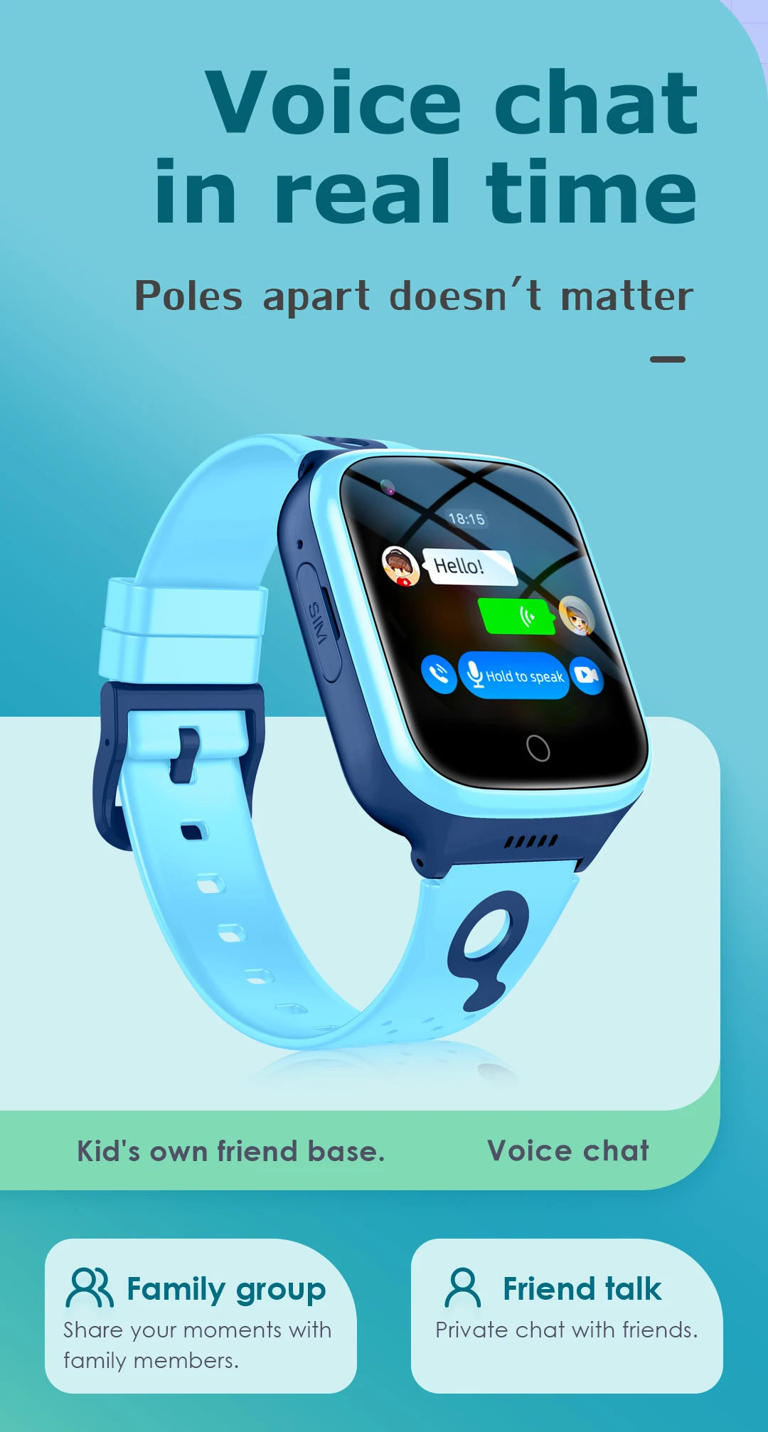 OEM Phone Smart Watch Android LBS WIFI GPS Location SOS Video Call With Camera K9H Support Sim Card 4G Smart Watch for Kids