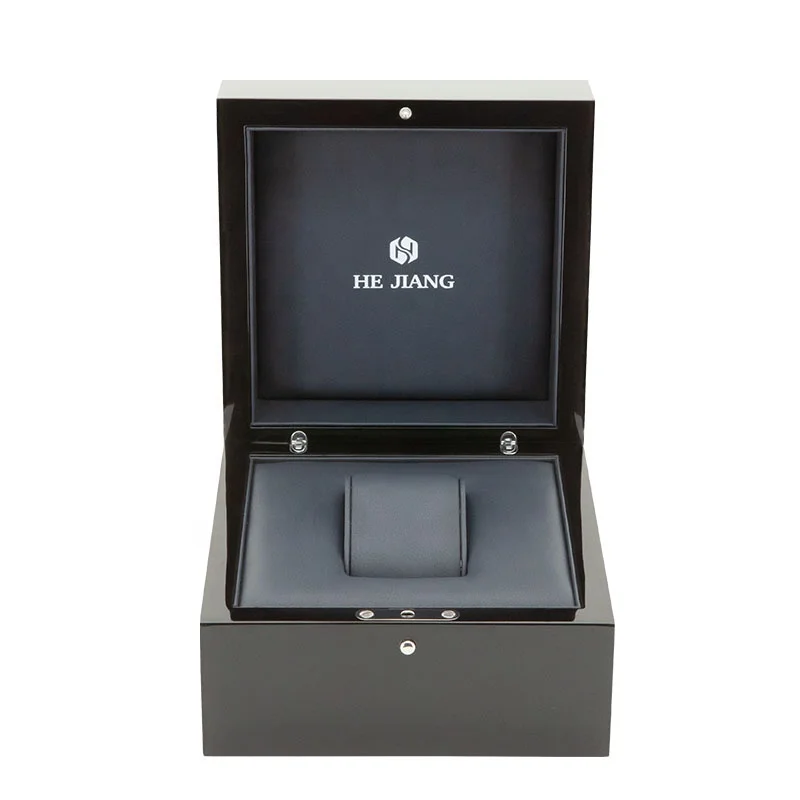 High End Luxury wooden Watch Box High Glossy Black Wooden Watch Packaging Wholesale