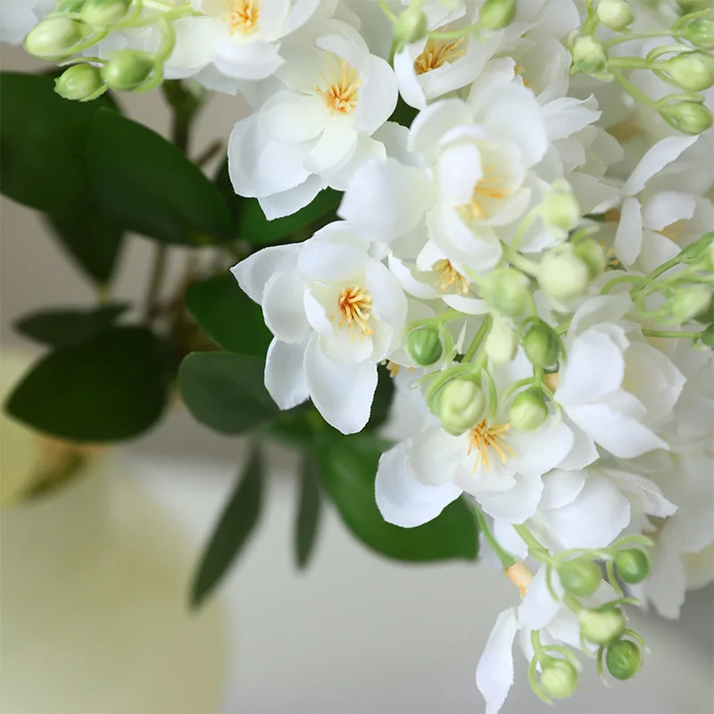 Artificial Bouquet of Letters 5 Fork Small Chrysanthemum Jasmine  Wedding Hand Bouquet Road Lead Flower Wall Plants