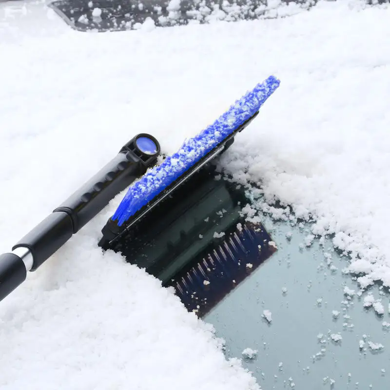 4-in-1 Extendable Snow Shovel Ice Scraper For Car Glass Snow Brush Water Remover For Car Auto SUV Frost Cleaner Winter Tool