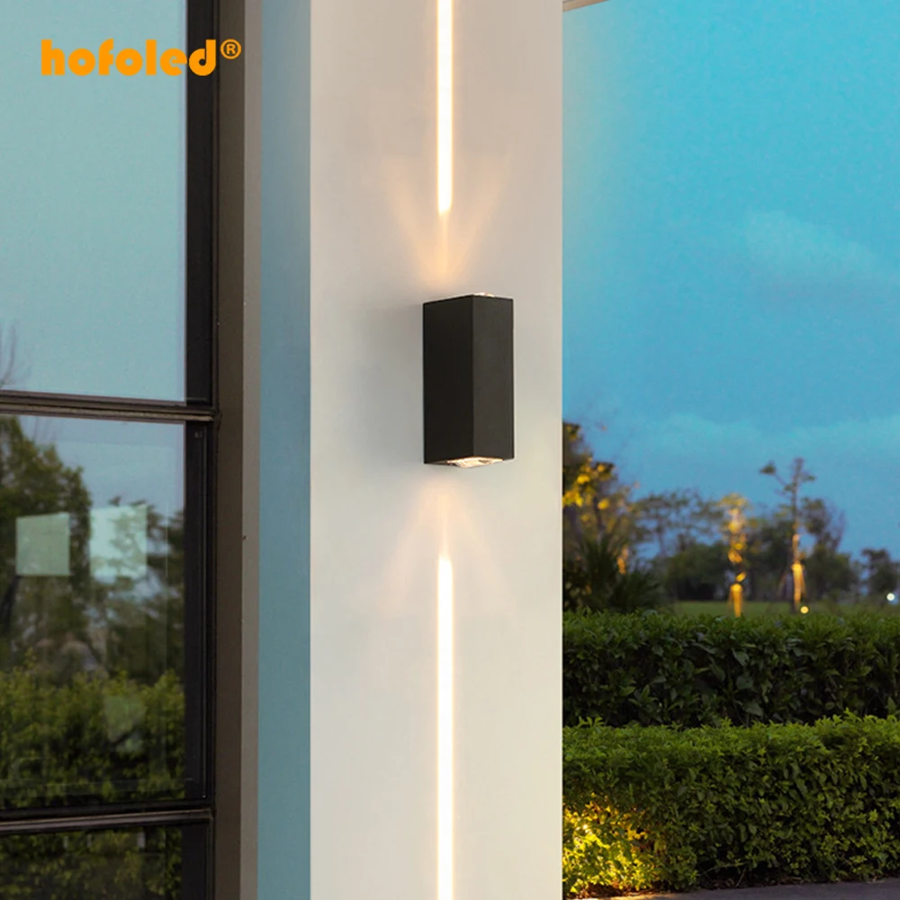 Customized Double Head Outdoor Wall Lamp Sconce Lighting Garden Aluminum Wall Light