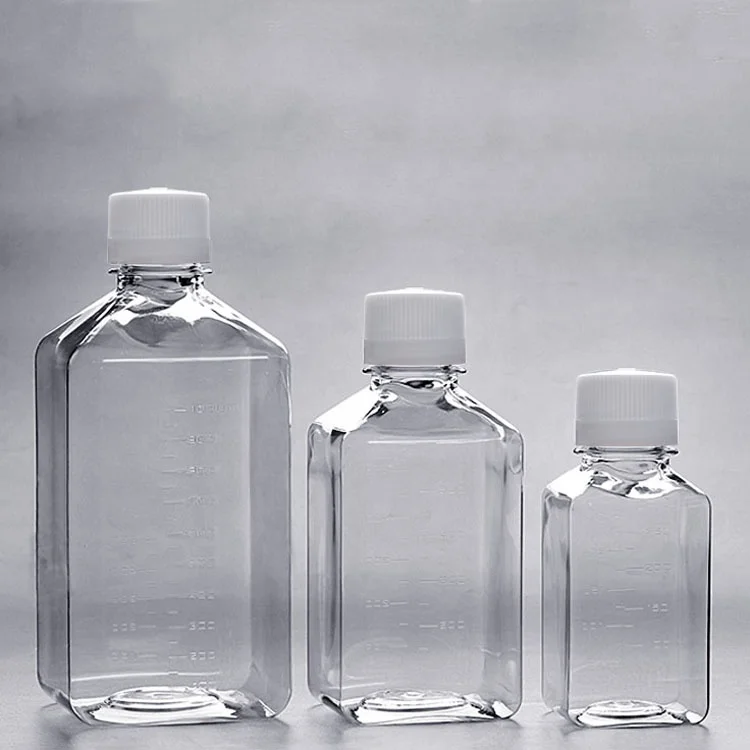 
Plastic packaging 250ml 500ml 1000ml square bottles for serum fetal calf  (1600233792266)