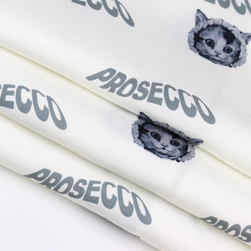 Double Faces Twill Digital Printing 134gsm 56% Viscose 44% Rayon Fabric For Women Dress