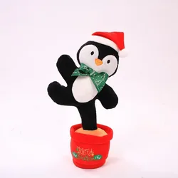 New sublimation Christmas pengui Tree Electric stuffed Toys Singing and Dancing Christmas Gifts For Children christmas toys 2022