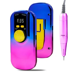 35000RPM Nail Drill Machine Set With Nail Drill Bit Sanding Band Professional Milling Manicure Machine gradient color