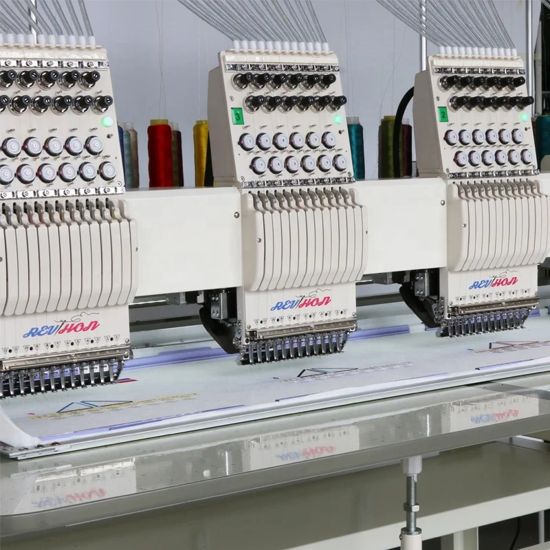 Professional QHM 3 head embroidery machine with 9/12/15needles