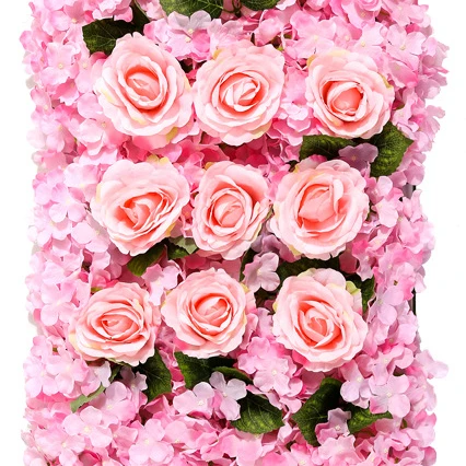 hot sell Customized multi-color Artificial flowers wall panel hotel wedding Event backdrop factory directly wholesale