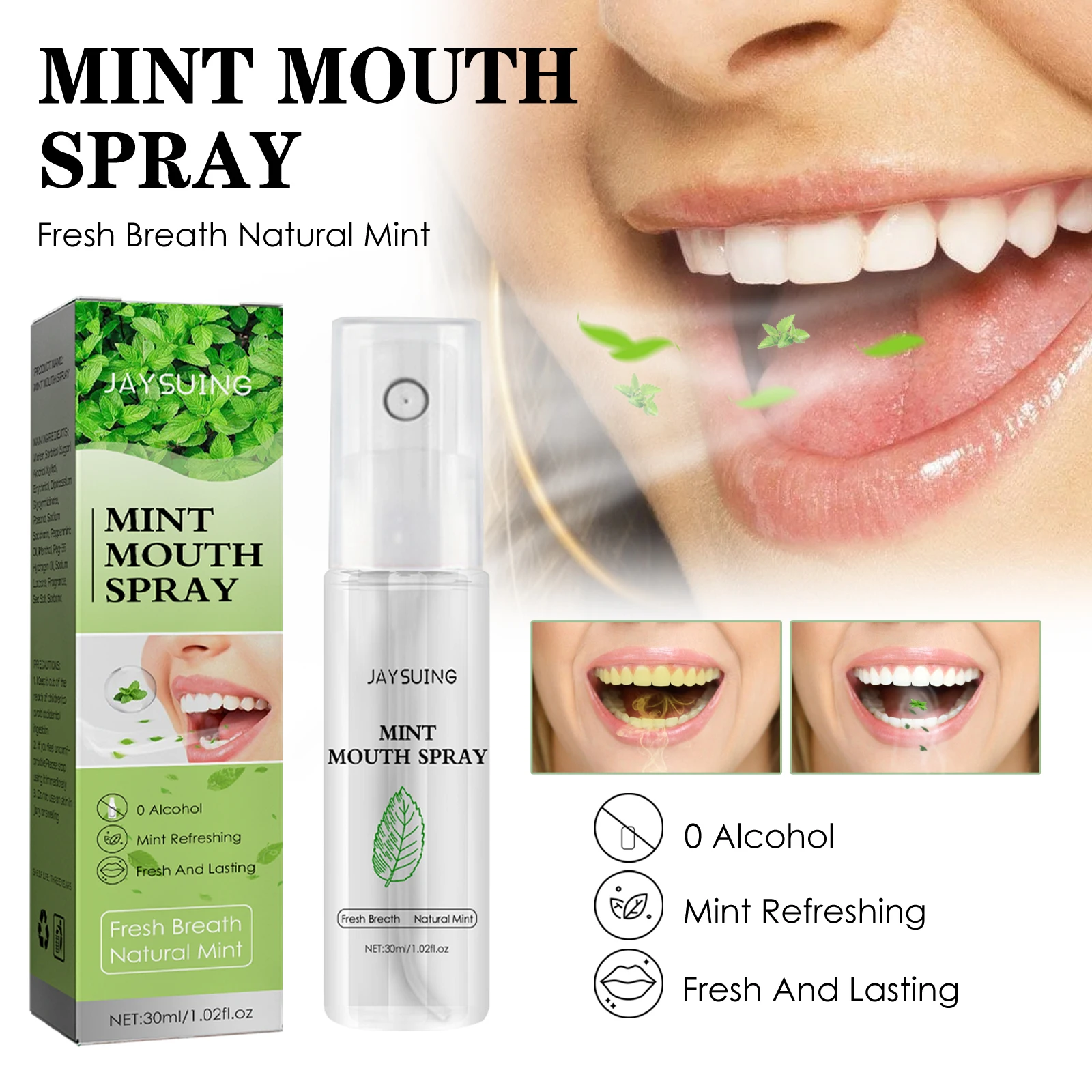OEM Hot Sale Portable Mouth Refreshing Oral Care Persistent Fragrance Peach Oral Spray