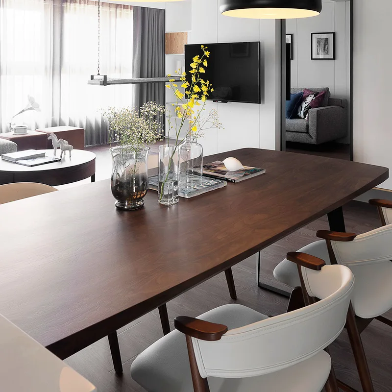 Modern design dining room furniture wooden dining table and chairs For small space