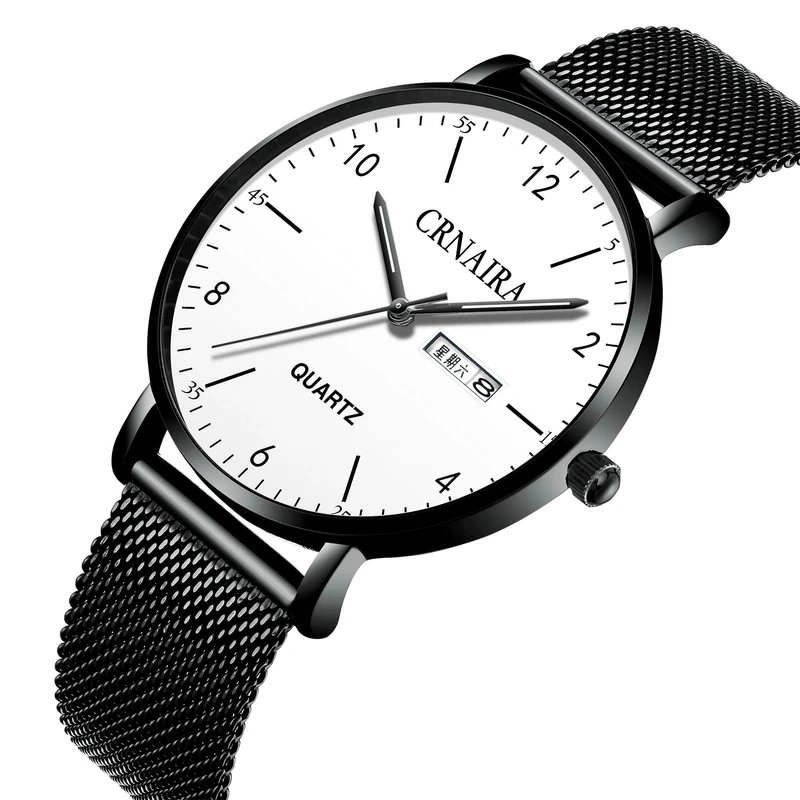 Wristwatches Multifunctional Resistant Luxury Fashion Mens Custom Automatic Quartz Watch Price 3Atm Waterproof CRNAIRA C069
