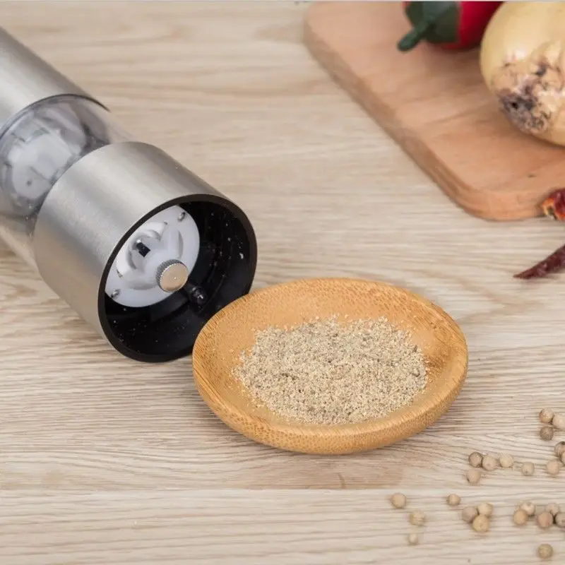 Hot Selling One Handed Push Button Peppercorn Electric Salt and Pepper Grinder Set For Kitchen