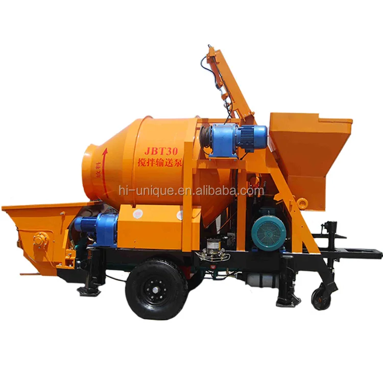 electrical concrete mixer with pump cement mixer with pump hose mini concrete mixer with pump machine
