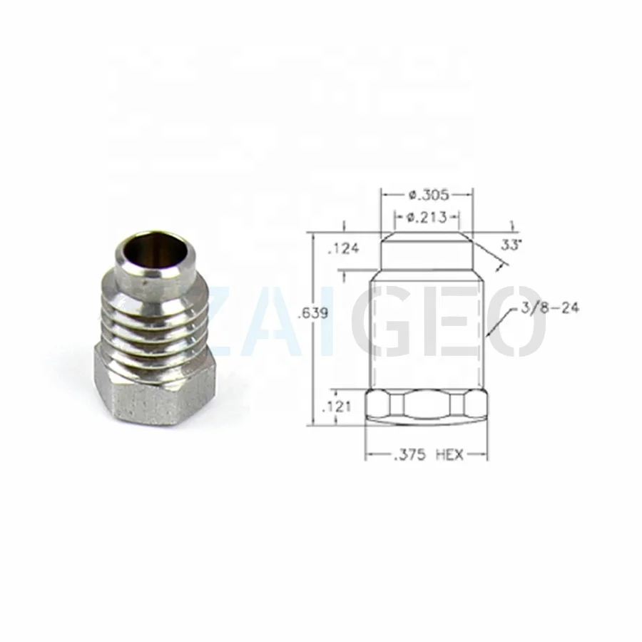 Ruby Sapphire Orifice Jet Edge H2O 203950-04 Waterjet Blast Nozzle Industrial Cleaning Nozzle Spray For Coating Removal