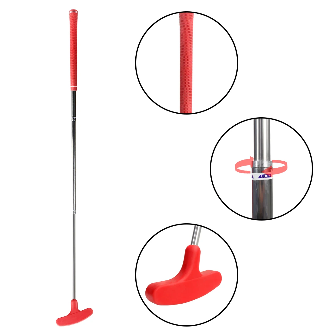 Wholesale Adjustable Golf Putter Red Color Two-Way Double Sides Golf Club Putter for Kids Adult
