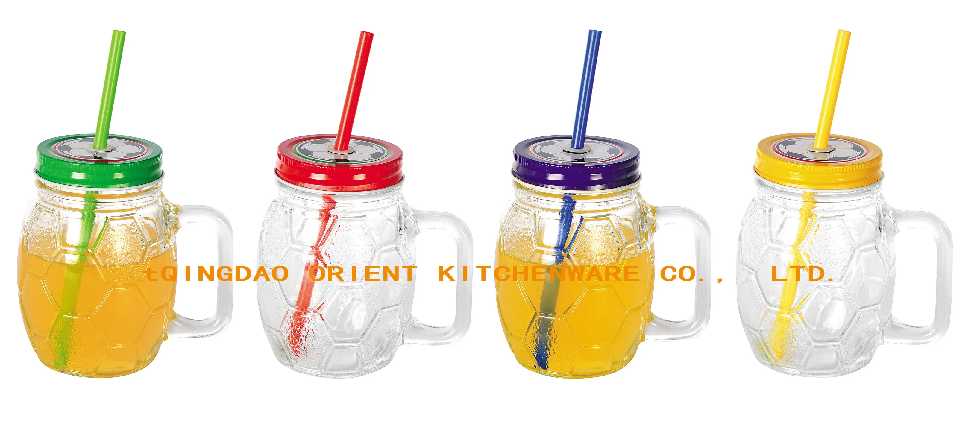 
American style mason glass jar mugs mini drinking with handle 