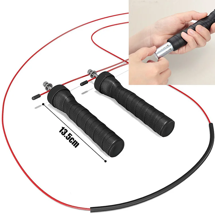 
Non Slip Workout Adjustable Gym Fitness Exercise Professional Twisted Handle Skipping Speed Jump Rope 