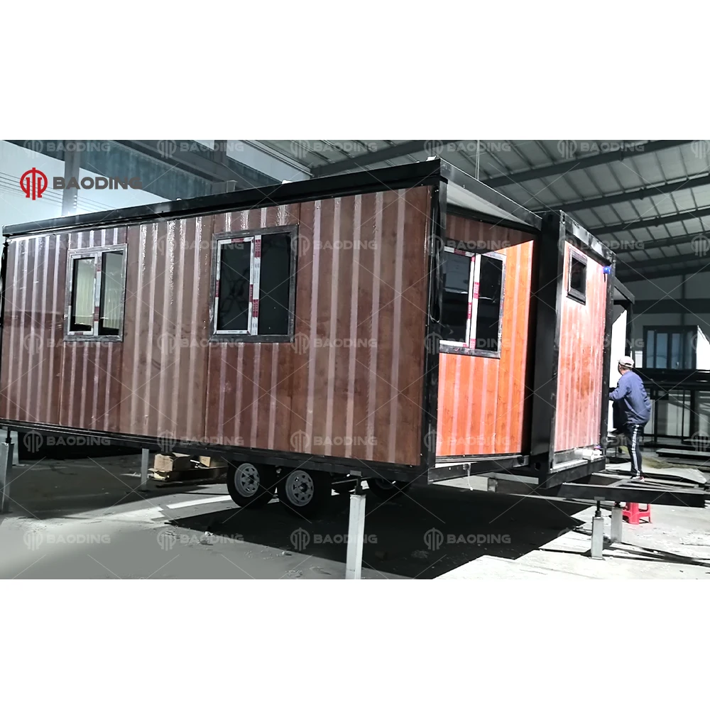 20ft 30ft 40Ft Luxury Extendable House with Porch Gable Roof For Sale Foldable One Piece Container home China Prefab Houses