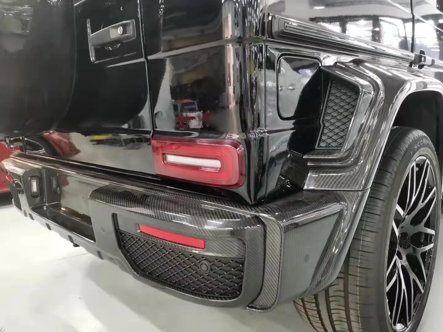 Old to NEW Carbon Fiber Body kit for2003-2018For Mercede Benz G Class AMG G500 G63 W464 Bodykit