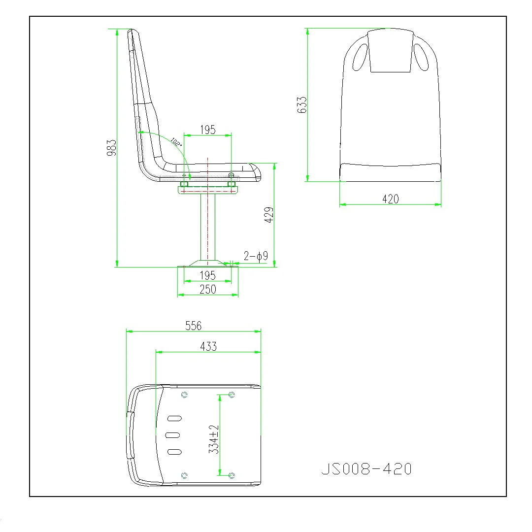Пластиковая задняя стальная опора сиденье для городского автобуса js008 ПАССАЖИРСКОЕ СИДЕНЬЕ Yutong Kinlong