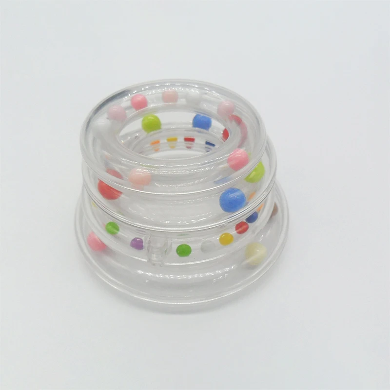 55mm Plastic Rattle Teether Rings for baby car