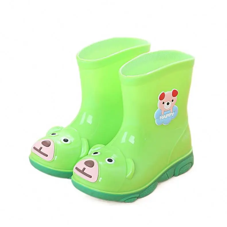 QZHR Wholesale Custom Various Printing Unisex Kids Outdoor Rubber Shoes Colorful Waterproof Toddler Rainboots For Rain