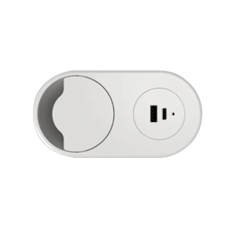 Wholesale Plastic Cable Grommet Management Dual USB Charger Grommets office Furniture Table Desk Cable Wire Hole Cover Manager