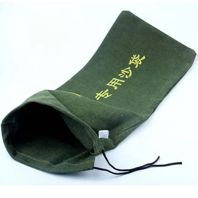 Hot sale Flood canvas flood protection sandbag reusable sandbag sandbag as flood water barrier for customer size and color