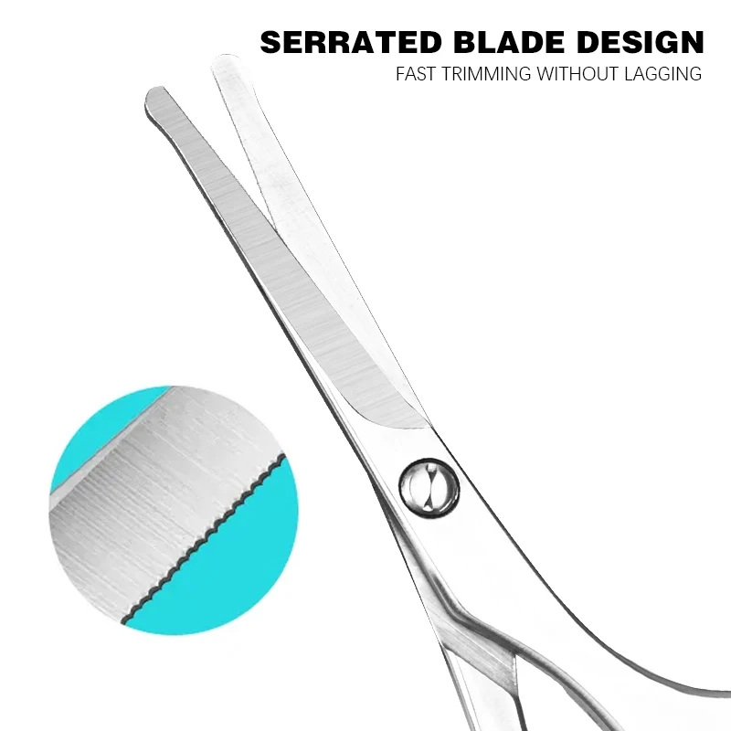 New Professional High Quality Nail Scissors Customized LOGO cuticle clippers Stainless Steel Russian Scissors manicure tool