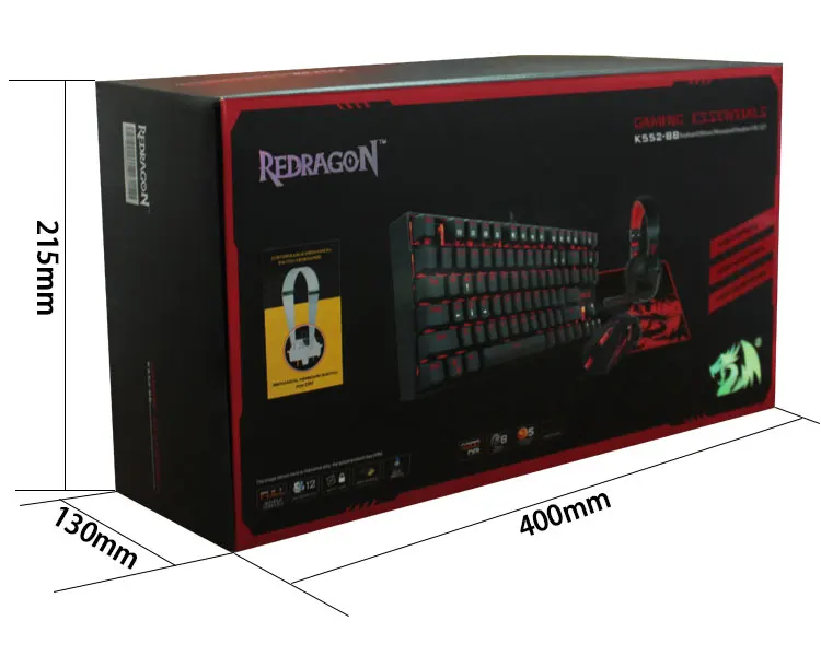 Известный бренд K552-BB Проводная Механическая клавиатура и мышь Teclado Y игровая