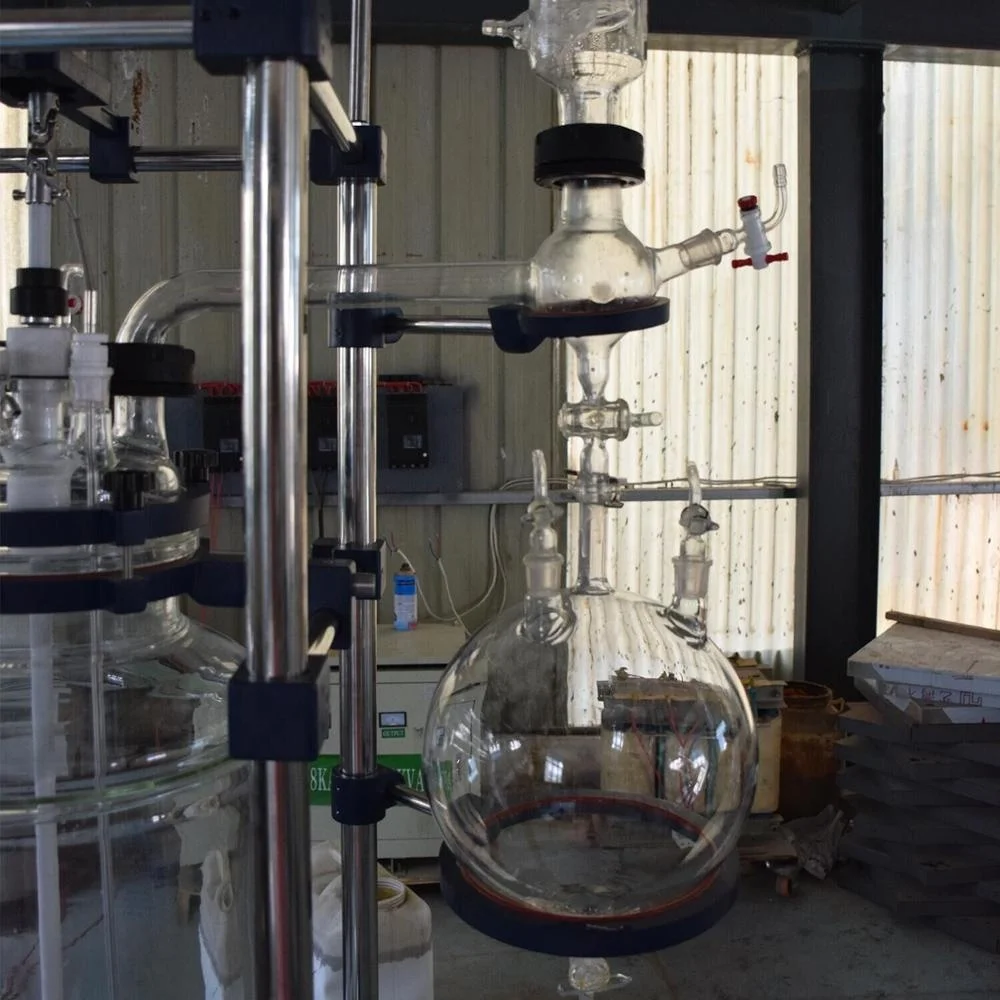 For CBD Oil Distillation West Tune Double-layer WTGR-100D 100L Jacketed Glass Reactor