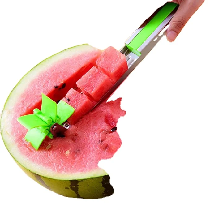 
Windmill Auto Stainless Steel Melon Cuber Knife Corer Fruit Vegetable Tools Kitchen Gadgets Watermelon slicer cutter 