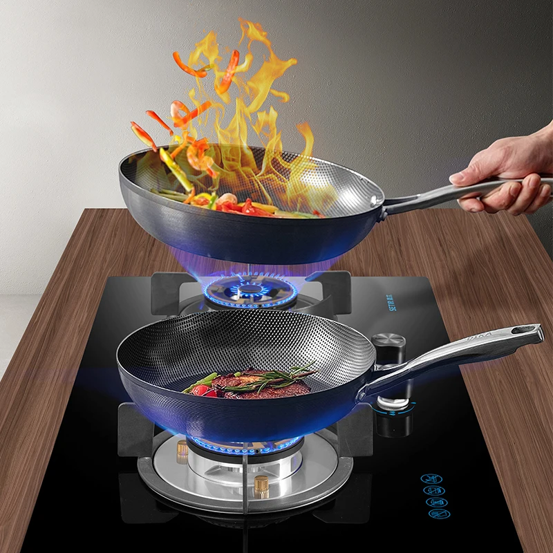 T637 immediately ignited Wholesale Price Smart Top Hob Cooker two Burners natural gas household kitchen range hood